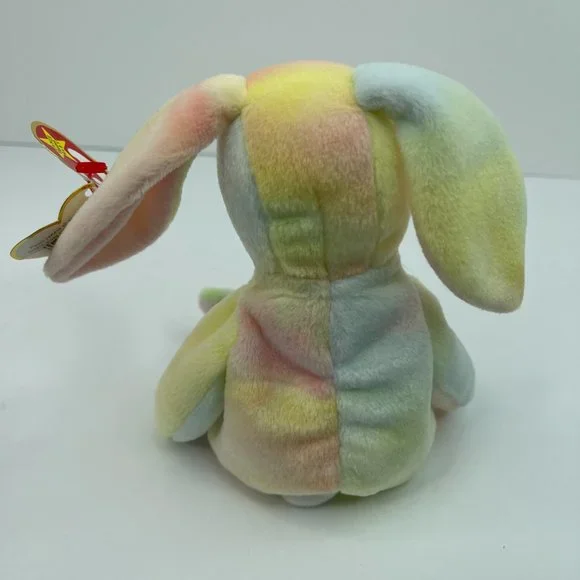 Rare Rainbow 1998 Ty Beanie Baby: Hippie the Tie Dye Bunny Rabbit W/Tag - Picture 4 of 5